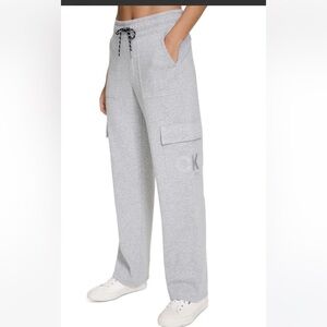 $60 Calvin Klein Womens Active Embroidered-Logo Pants